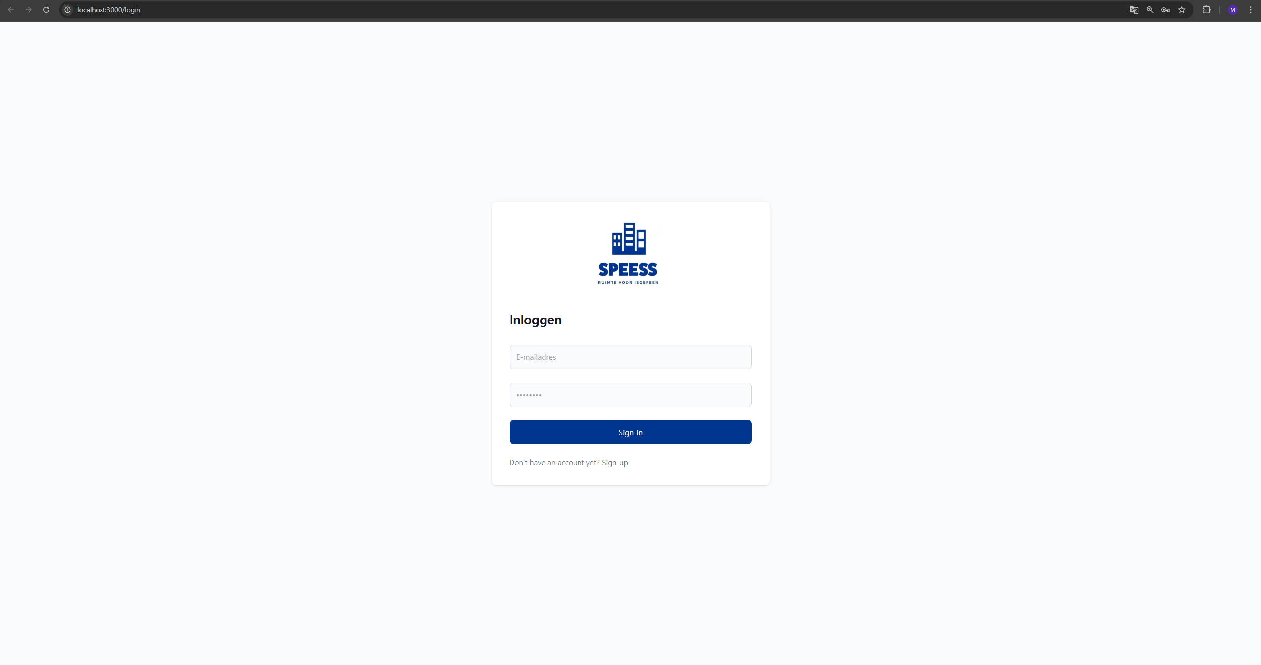 Speess space listing interface