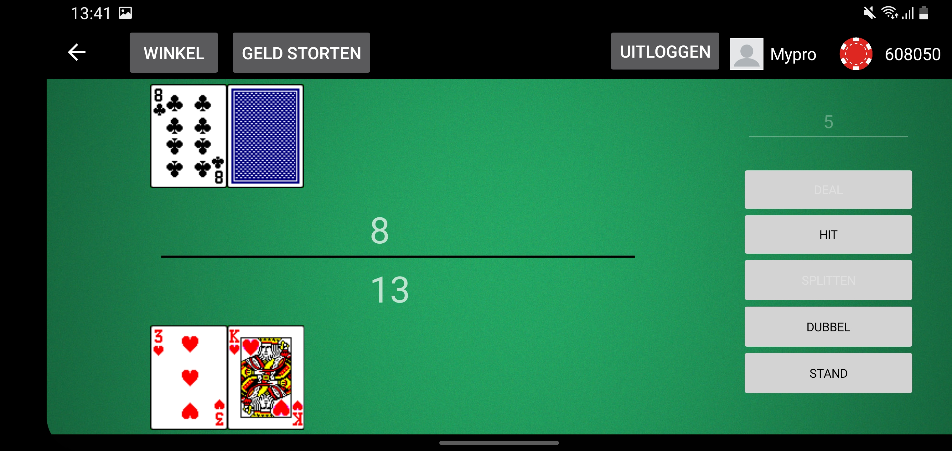 StonksCasino blackjack game